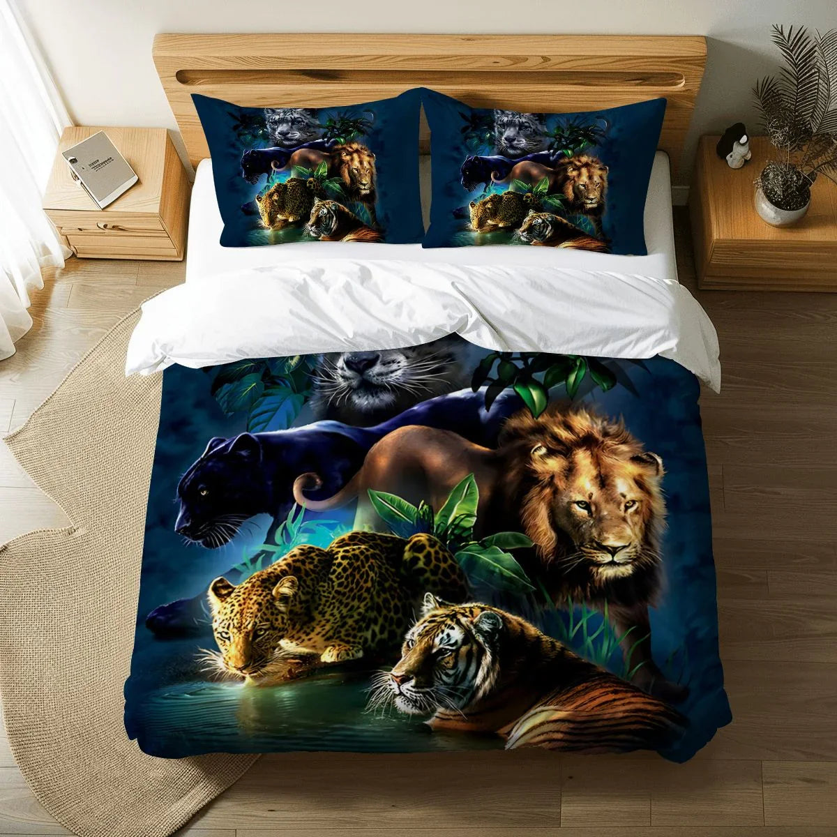 Cat Tracks Queen Size Bedding Set, Cat Bedding set, Cat Paw Soft Duvet Cover Set, Big Cats Jungle Bedding Set, Gifts for Cat Cat Tracks Queen Size Bedding Set, Cat Bedding set, Cat Paw Soft Duvet Cover Set, Big Cats Jungle Bedding Set, Gifts for Cat