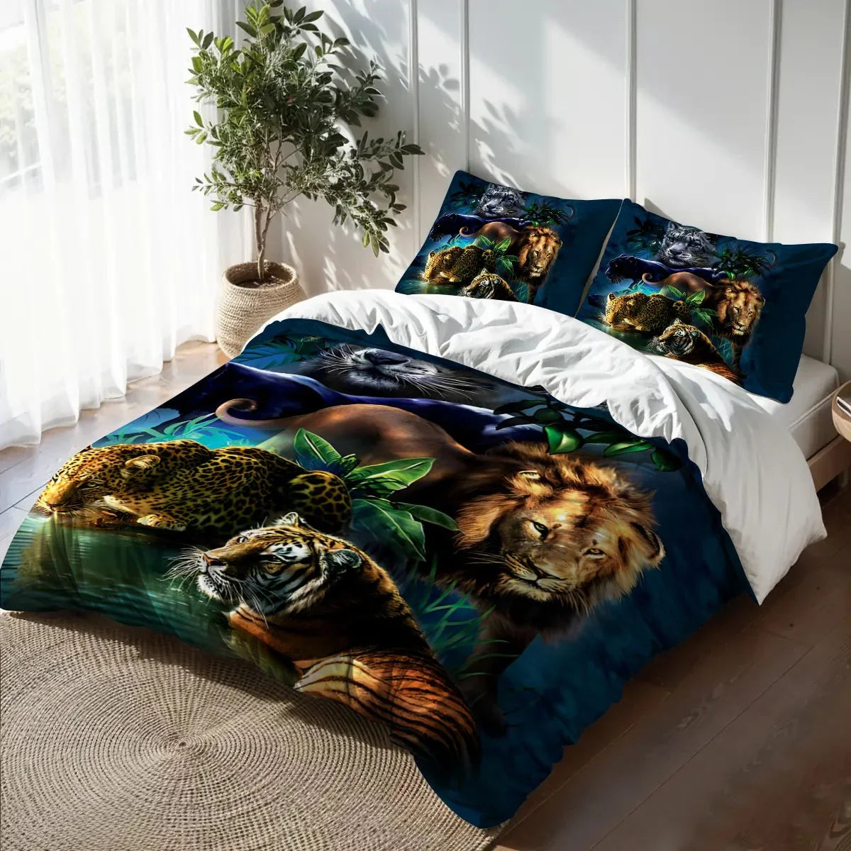 Cat Tracks Queen Size Bedding Set, Cat Bedding set, Cat Paw Soft Duvet Cover Set, Big Cats Jungle Bedding Set, Gifts for Cat Cat Tracks Queen Size Bedding Set, Cat Bedding set, Cat Paw Soft Duvet Cover Set, Big Cats Jungle Bedding Set, Gifts for Cat