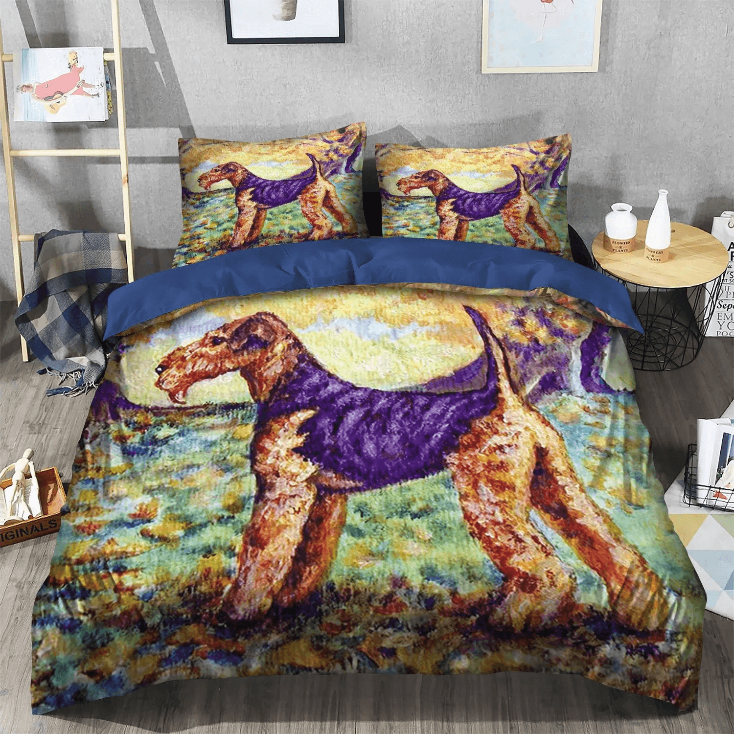 Personalized 3-piece Duvet Cover Bedding Set Airedale Terrier Bedding set, Dog Airedale Terrier Queen Size Bedding Set, Airedale Terrier Bedding Set, Gifts for Airedale Terrier Personalized 3-piece Duvet Cover Bedding Set Airedale Terrier Bedding set, Dog Airedale Terrier Queen Size Bedding Set, Airedale Terrier Bedding Set, Gifts for Airedale Terrier