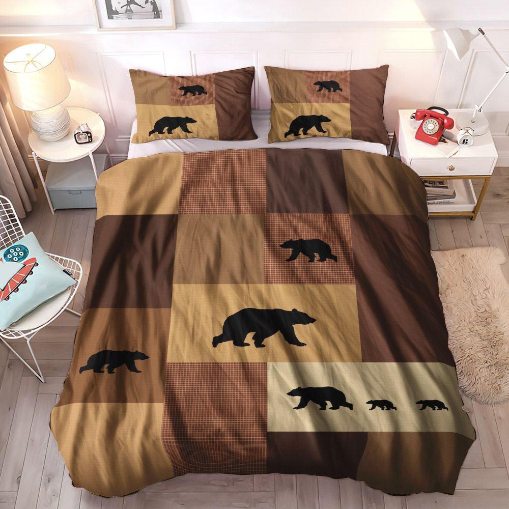 Personalized 3-piece Duvet Cover Bedding Set Black Cozy Bedding Set, Grizzly Bear Bedding Set, Bear King Size Bedding Set, Black Bear Bedding Sets, Gifts for Bear Personalized 3-piece Duvet Cover Bedding Set Black Cozy Bedding Set, Grizzly Bear Bedding Set, Bear King Size Bedding Set, Black Bear Bedding Sets, Gifts for Bear