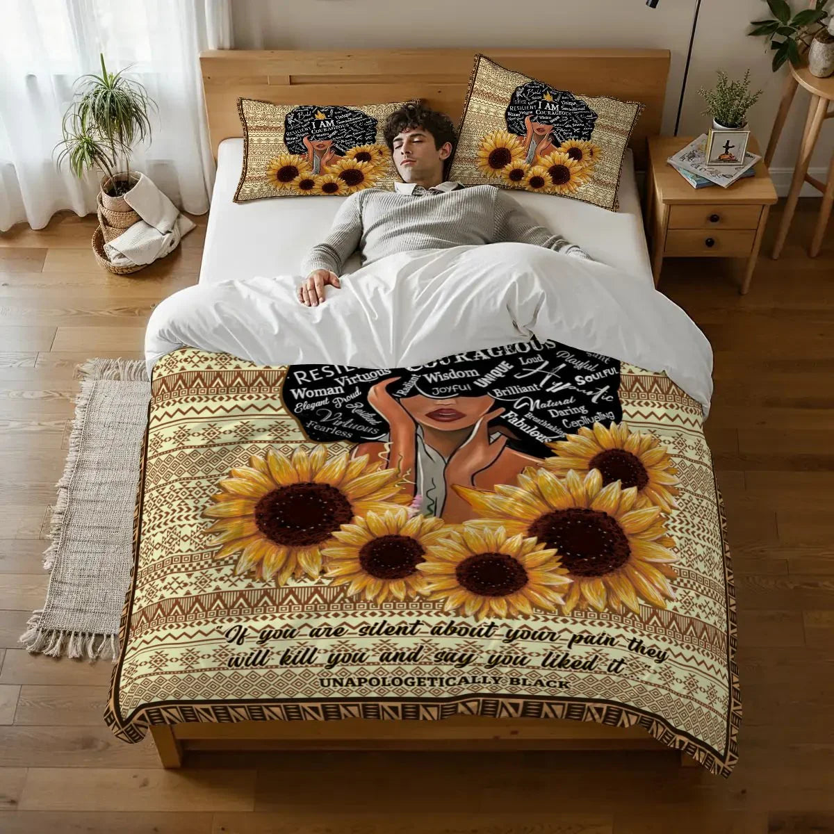 Personalized 3-piece Duvet Cover Bedding Set Black Girl Magic Cozy Bedding Set, Fearless Fabulous And Strong Black Woman Bedding Set, Gifts for Black Women Personalized 3-piece Duvet Cover Bedding Set Black Girl Magic Cozy Bedding Set, Fearless Fabulous And Strong Black Woman Bedding Set, Gifts for Black Women