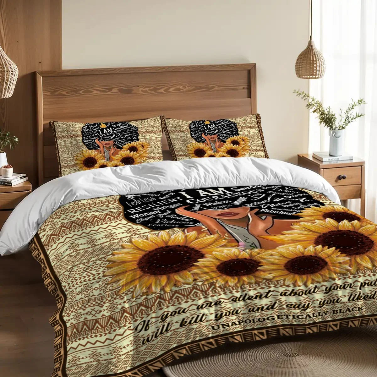 Personalized 3-piece Duvet Cover Bedding Set Black Girl Magic Cozy Bedding Set, Fearless Fabulous And Strong Black Woman Bedding Set, Gifts for Black Women Personalized 3-piece Duvet Cover Bedding Set Black Girl Magic Cozy Bedding Set, Fearless Fabulous And Strong Black Woman Bedding Set, Gifts for Black Women