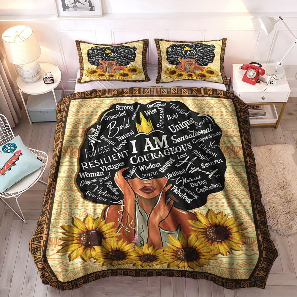 Personalized 3-piece Duvet Cover Bedding Set Black Girl Magic Cozy Bedding Set, Fearless Fabulous And Strong Black Woman Bedding Set, Gifts for Black Women Personalized 3-piece Duvet Cover Bedding Set Black Girl Magic Cozy Bedding Set, Fearless Fabulous And Strong Black Woman Bedding Set, Gifts for Black Women
