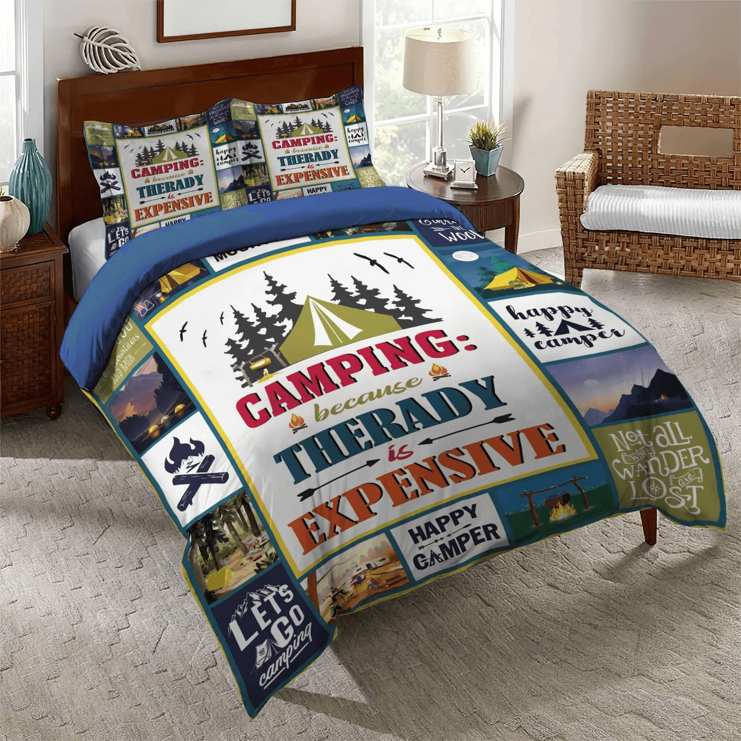 Personalized 3-piece Duvet Cover Bedding Set Family Camping King Size Bedding Set, Camping Bedding set, Camping Think Of Camping Bedding Set, Gifts for Camping Personalized 3-piece Duvet Cover Bedding Set Family Camping King Size Bedding Set, Camping Bedding set, Camping Think Of Camping Bedding Set, Gifts for Camping