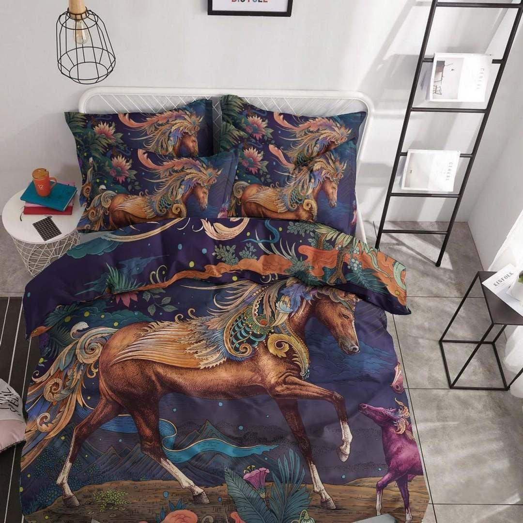 Personalized 3-piece Duvet Cover Bedding Set Horse Bedding Set IYGS Personalized 3-piece Duvet Cover Bedding Set Horse Bedding Set IYGS