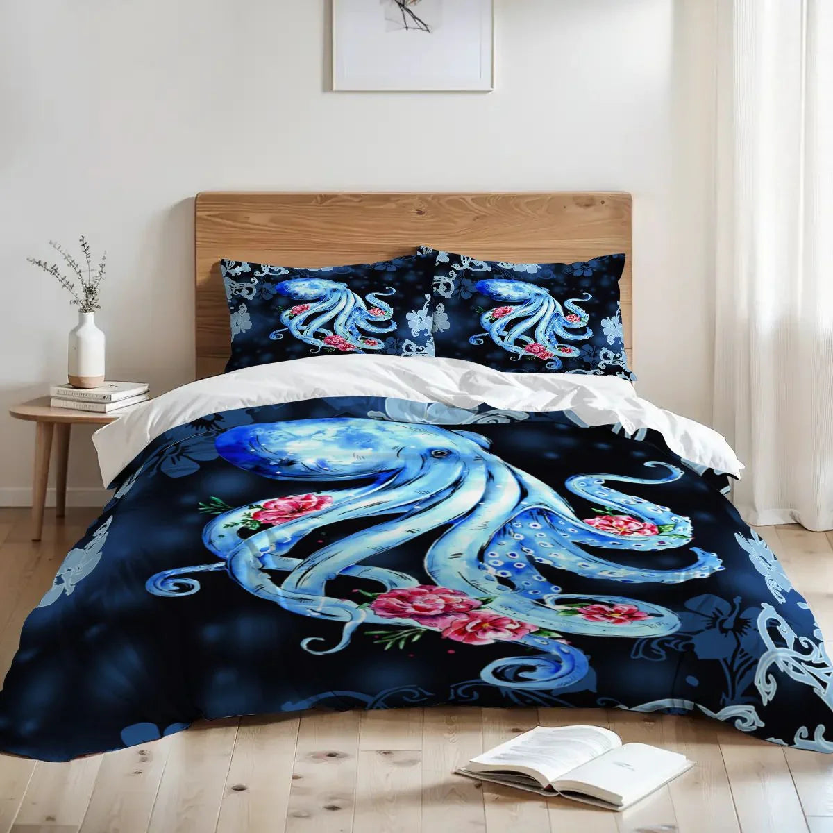 Personalized 3-piece Duvet Cover Bedding Set Love Cozy Bedding Set, I Love Octopuses Bedding Set, Gifts for Love Personalized 3-piece Duvet Cover Bedding Set Love Cozy Bedding Set, I Love Octopuses Bedding Set, Gifts for Love