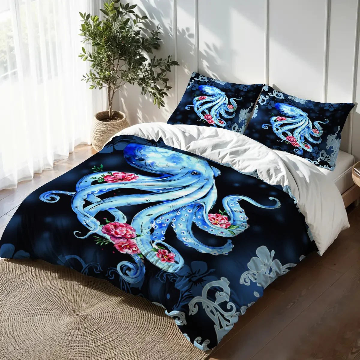 Personalized 3-piece Duvet Cover Bedding Set Love Cozy Bedding Set, I Love Octopuses Bedding Set, Gifts for Love Personalized 3-piece Duvet Cover Bedding Set Love Cozy Bedding Set, I Love Octopuses Bedding Set, Gifts for Love