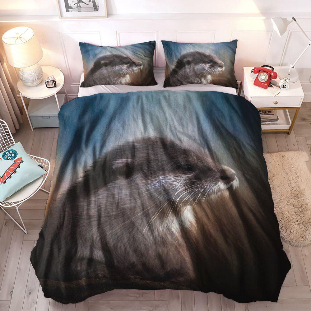 Personalized 3-piece Duvet Cover Bedding Set Otter Cozy Bedding Set, Sea Otter King Size Bedding Set, Otter Bedding Set, Gifts for Otter Personalized 3-piece Duvet Cover Bedding Set Otter Cozy Bedding Set, Sea Otter King Size Bedding Set, Otter Bedding Set, Gifts for Otter