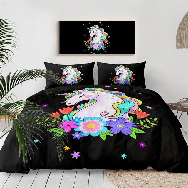 Personalized Adorable Unicorn Themed Bedding Set Duvet Cover Bedding Set Personalized Adorable Unicorn Themed Bedding Set Duvet Cover Bedding Set