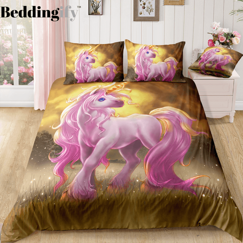 Personalized Autumn Unicorn Bedding Set Duvet Cover Bedding Set Personalized Autumn Unicorn Bedding Set Duvet Cover Bedding Set