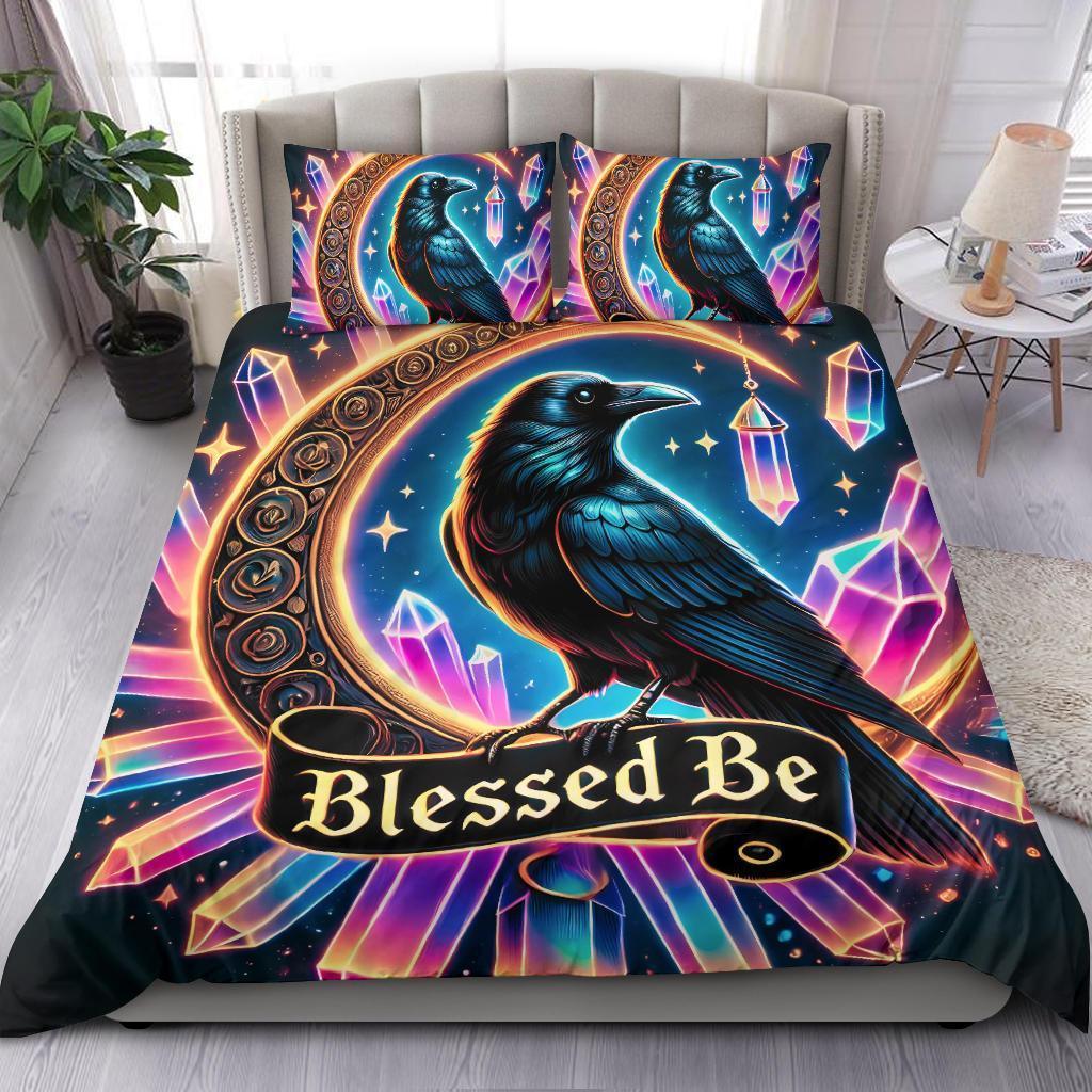 Personalized Blessed Be Moon Witchy Raven Wicca Duvet Cover Bedding Set 3-pc Gothic Crow Duvet Cover Bedding Set 3-pc Personalized Blessed Be Moon Witchy Raven Wicca Duvet Cover Bedding Set 3-pc Gothic Crow Duvet Cover Bedding Set 3-pc