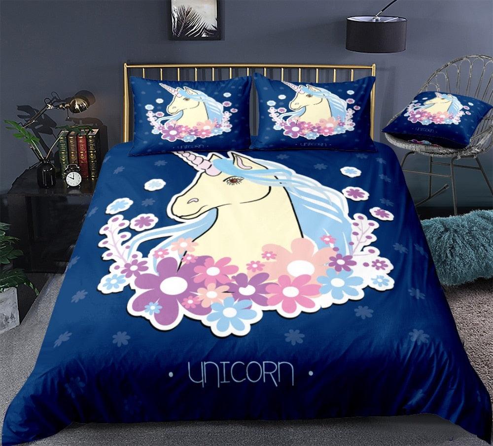Personalized Blue Magic Unicorn Bedding Set Duvet Cover Bedding Set Personalized Blue Magic Unicorn Bedding Set Duvet Cover Bedding Set