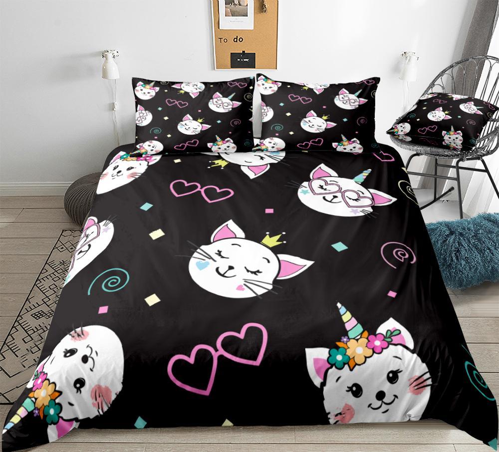 Personalized Caticorn Bedding Set Duvet Cover Bedding Set Personalized Caticorn Bedding Set Duvet Cover Bedding Set