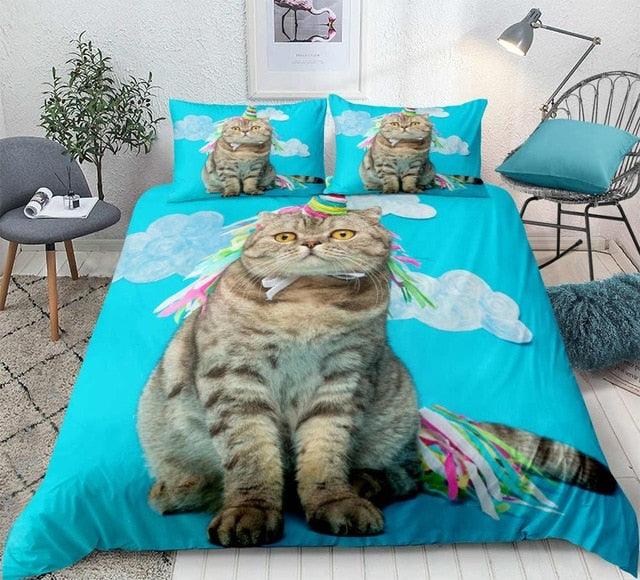 Personalized Color Unicorn Cat Bedding Set Duvet Cover Bedding Set Personalized Color Unicorn Cat Bedding Set Duvet Cover Bedding Set