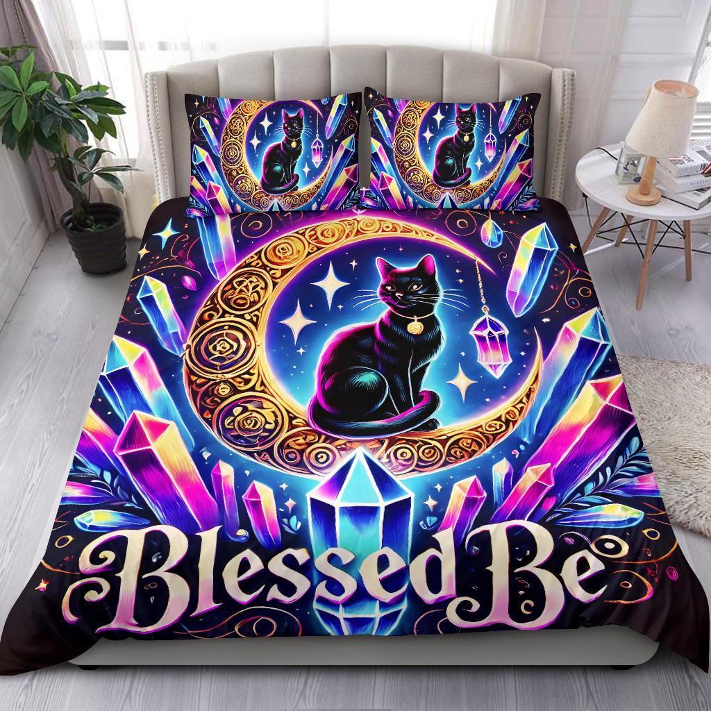Personalized Crystal Moon and Wicca Black Cat Duvet Cover Bedding Set 3-pc Witchy Cat Duvet Cover Bedding Set 3-pc Personalized Crystal Moon and Wicca Black Cat Duvet Cover Bedding Set 3-pc Witchy Cat Duvet Cover Bedding Set 3-pc