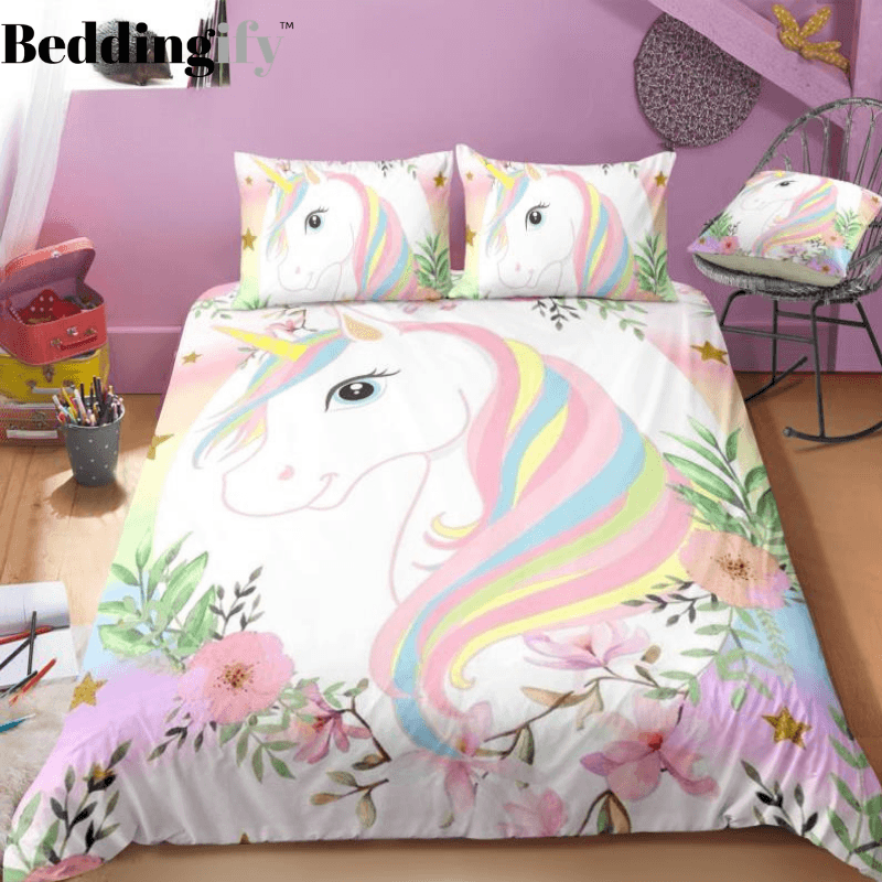 Personalized Cute Pink Unicorn Bedding Set Duvet Cover Bedding Set Personalized Cute Pink Unicorn Bedding Set Duvet Cover Bedding Set
