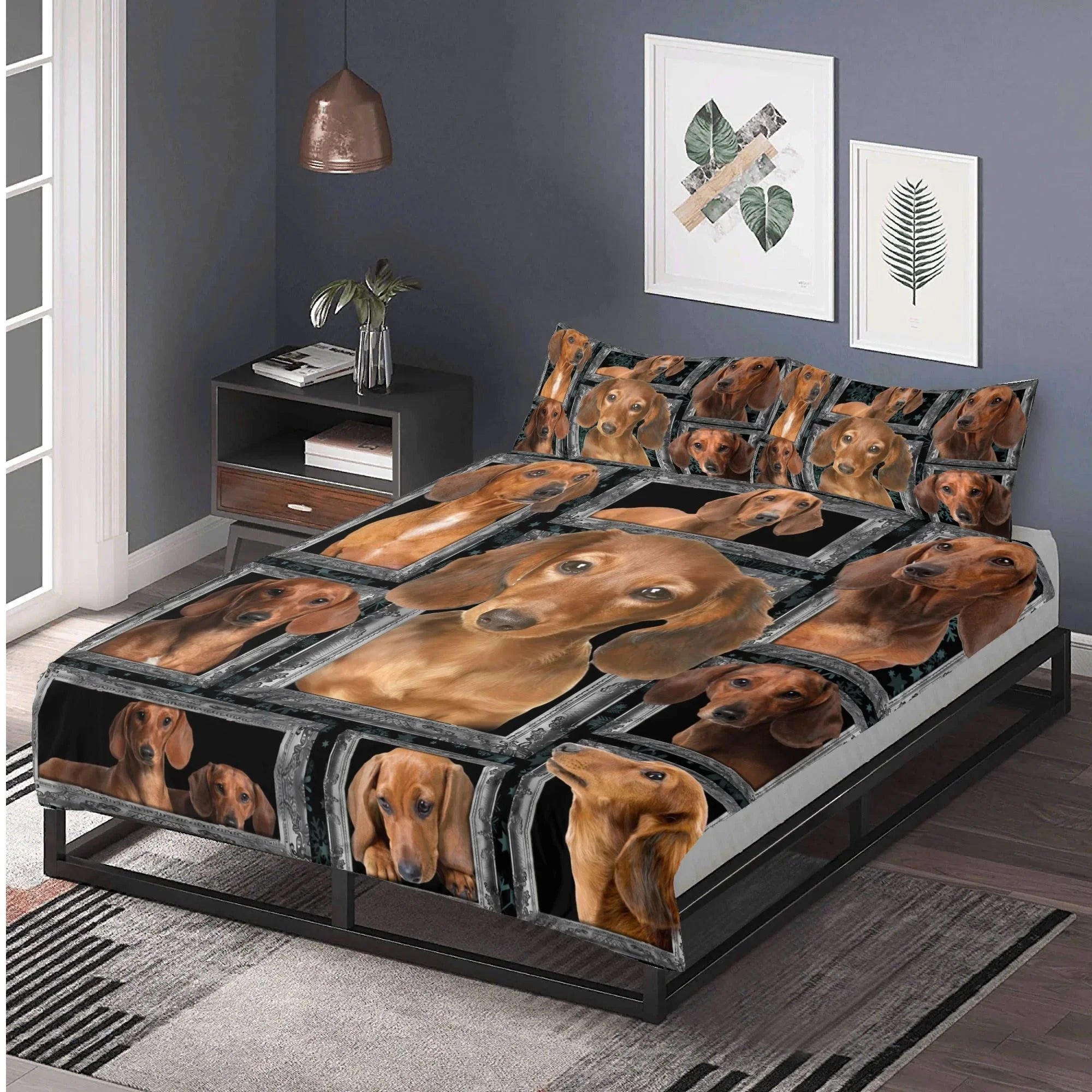 Personalized Dachshund Doggo Duvet Cover Bedding Set, Dogs Dachshund Bedding Set, Gifts for Dog Lover Personalized Dachshund Doggo Duvet Cover Bedding Set, Dogs Dachshund Bedding Set, Gifts for Dog Lover