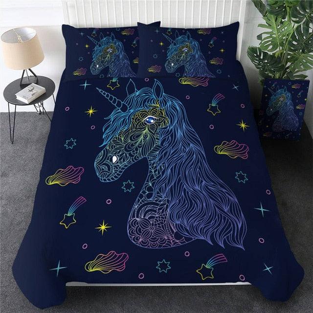 Personalized Floral Unicorn Bedding Set Duvet Cover Bedding Set Personalized Floral Unicorn Bedding Set Duvet Cover Bedding Set