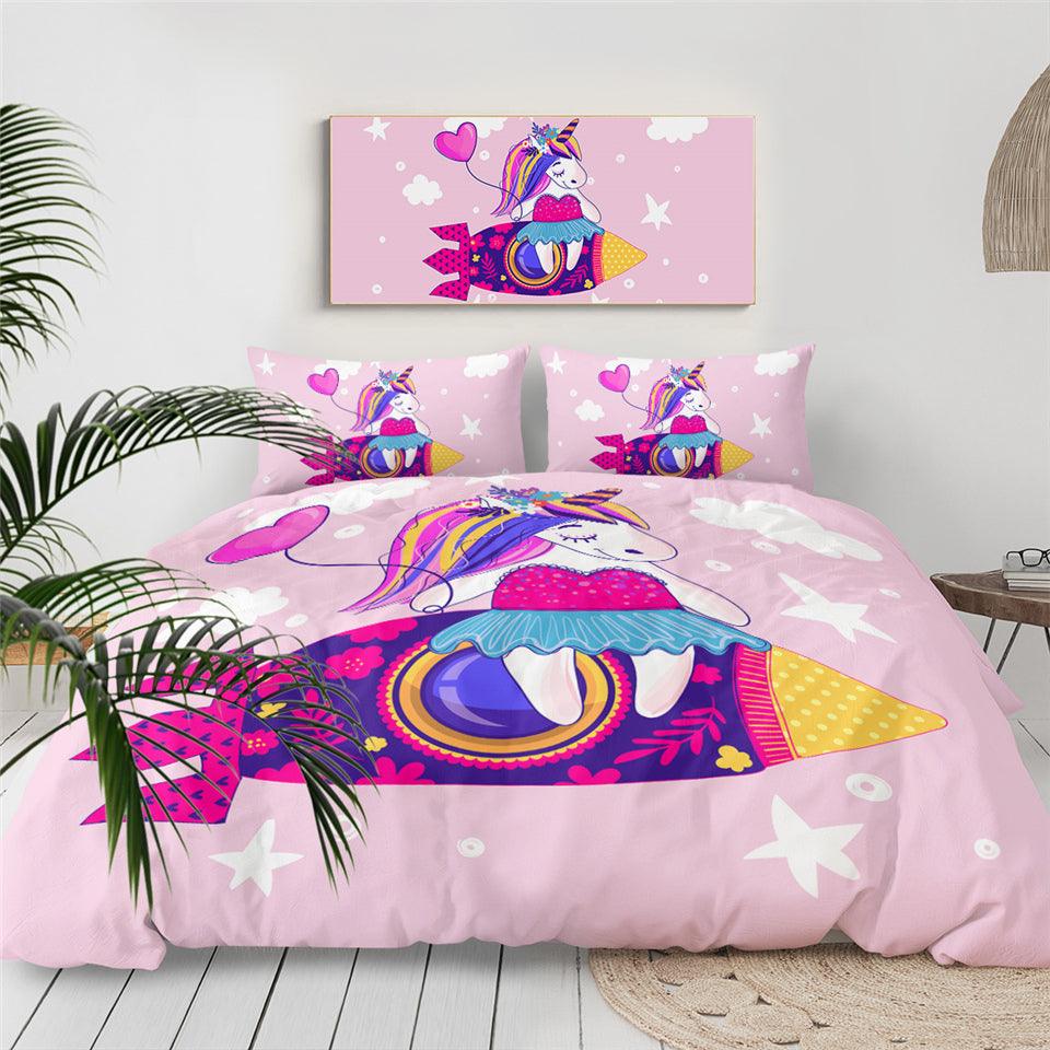 Personalized Funny Unicorn Girly Bedding Set Duvet Cover Bedding Set Personalized Funny Unicorn Girly Bedding Set Duvet Cover Bedding Set
