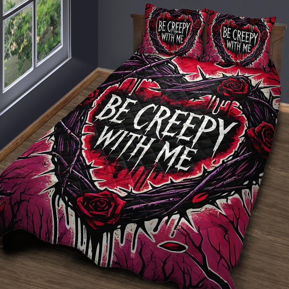 Personalized Gothic Witchy Quilt Bedding Set 3-Pc for Valentine Personalized Gothic Witchy Quilt Bedding Set 3-Pc for Valentine