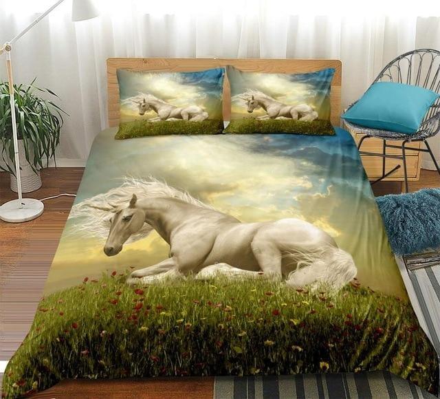 Personalized Grassland Sky Unicorn Bedding Sets Duvet Cover Bedding Set Personalized Grassland Sky Unicorn Bedding Sets Duvet Cover Bedding Set