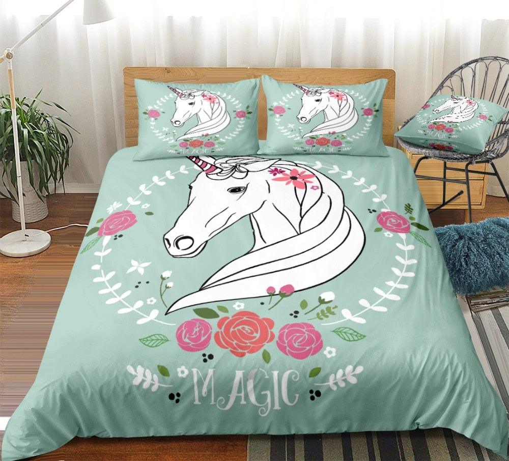 Personalized Magic Unicorn Bedding Set Duvet Cover Bedding Set Personalized Magic Unicorn Bedding Set Duvet Cover Bedding Set