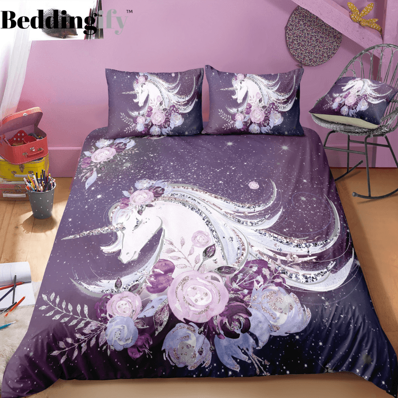 Personalized Majestic Unicorn Bedding Set Duvet Cover Bedding Set Personalized Majestic Unicorn Bedding Set Duvet Cover Bedding Set