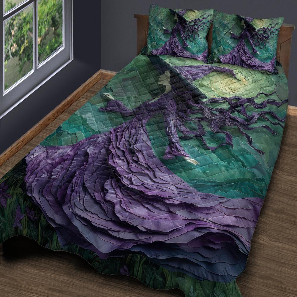 Personalized Mystic Witch Quilt Bedding Set 3-Pc Personalized Mystic Witch Quilt Bedding Set 3-Pc