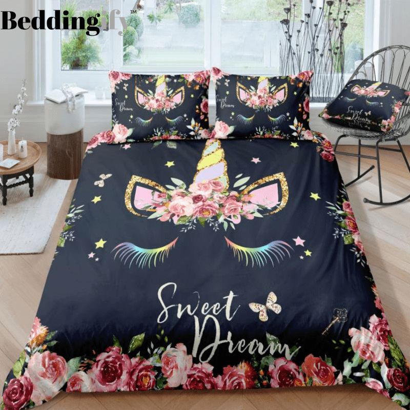 Personalized Sweet Dream Unicorn Bedding Set Duvet Cover Bedding Set Personalized Sweet Dream Unicorn Bedding Set Duvet Cover Bedding Set