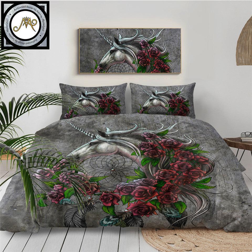Personalized Unicorn Dream Catcher by SunimaArt Bedding Set Duvet Cover Bedding Set Personalized Unicorn Dream Catcher by SunimaArt Bedding Set Duvet Cover Bedding Set
