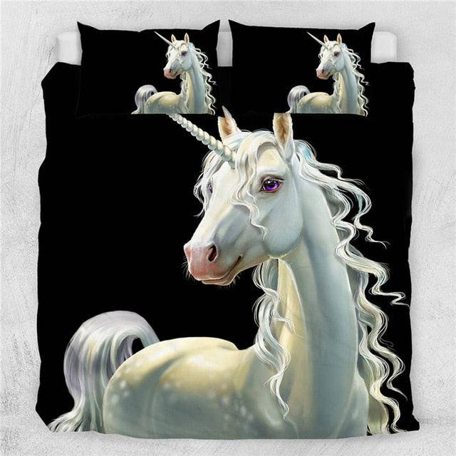 Personalized White Unicorn Bedding Set Duvet Cover Bedding Set Personalized White Unicorn Bedding Set Duvet Cover Bedding Set