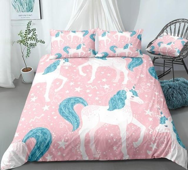 Personalized White Unicorn Pink Bedding Set Duvet Cover Bedding Set Personalized White Unicorn Pink Bedding Set Duvet Cover Bedding Set