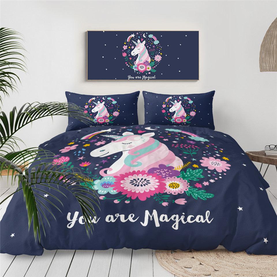Personalized You Are Magical Unicorn Bedding Set Duvet Cover Bedding Set Personalized You Are Magical Unicorn Bedding Set Duvet Cover Bedding Set