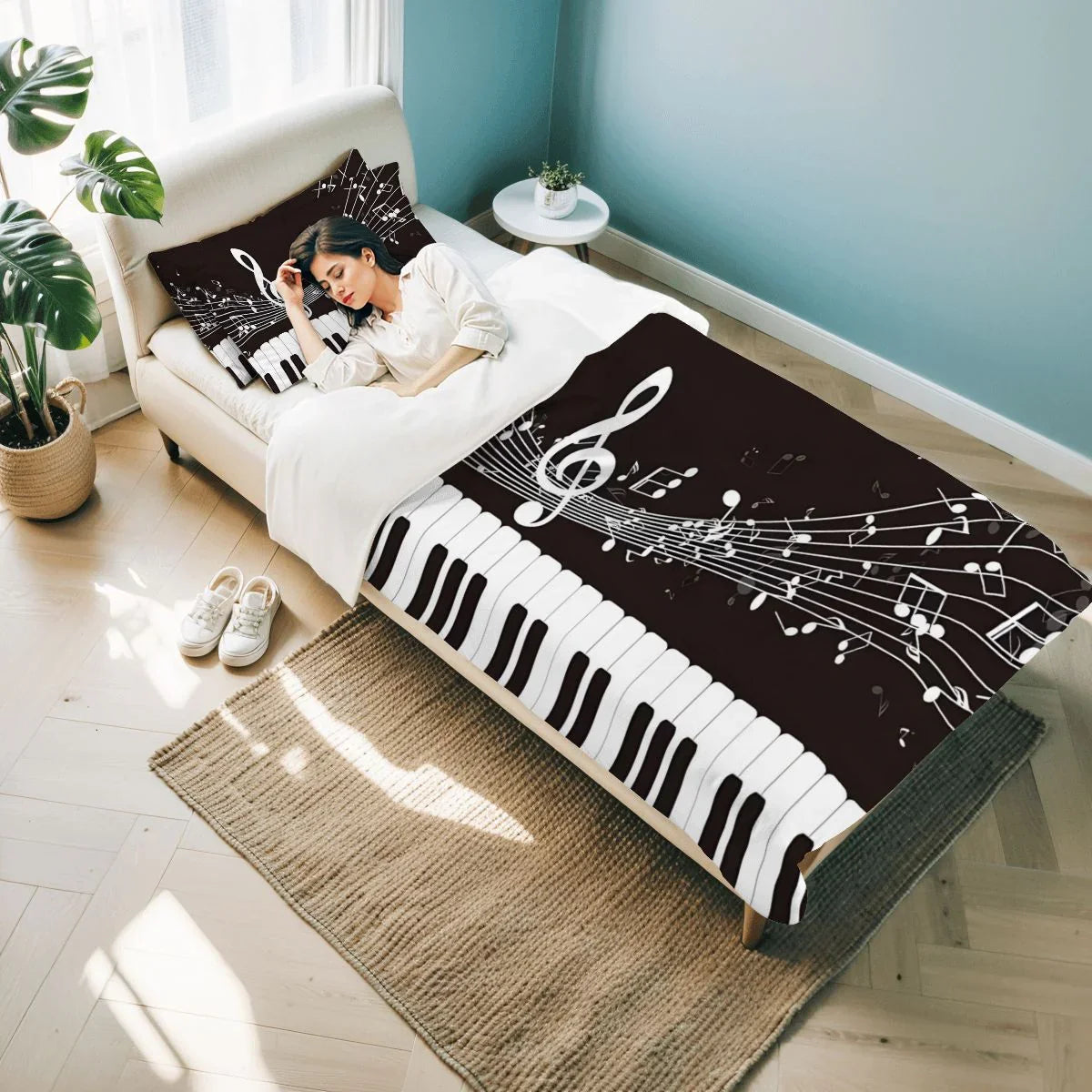 Piano Queen Size Bedding Set, Piano Cat Idea Soft Duvet Cover Set, Cat Playing Piano Lovers Bedding set, Piano Bedding Set, Gifts for Piano Piano Queen Size Bedding Set, Piano Cat Idea Soft Duvet Cover Set, Cat Playing Piano Lovers Bedding set, Piano Bedding Set, Gifts for Piano