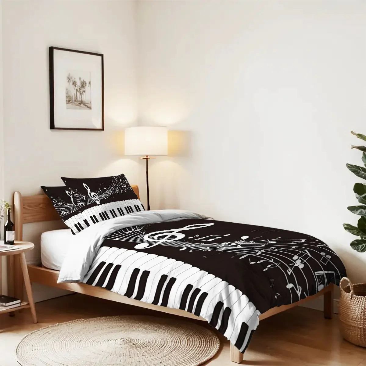 Piano Queen Size Bedding Set, Piano Cat Idea Soft Duvet Cover Set, Cat Playing Piano Lovers Bedding set, Piano Bedding Set, Gifts for Piano Piano Queen Size Bedding Set, Piano Cat Idea Soft Duvet Cover Set, Cat Playing Piano Lovers Bedding set, Piano Bedding Set, Gifts for Piano
