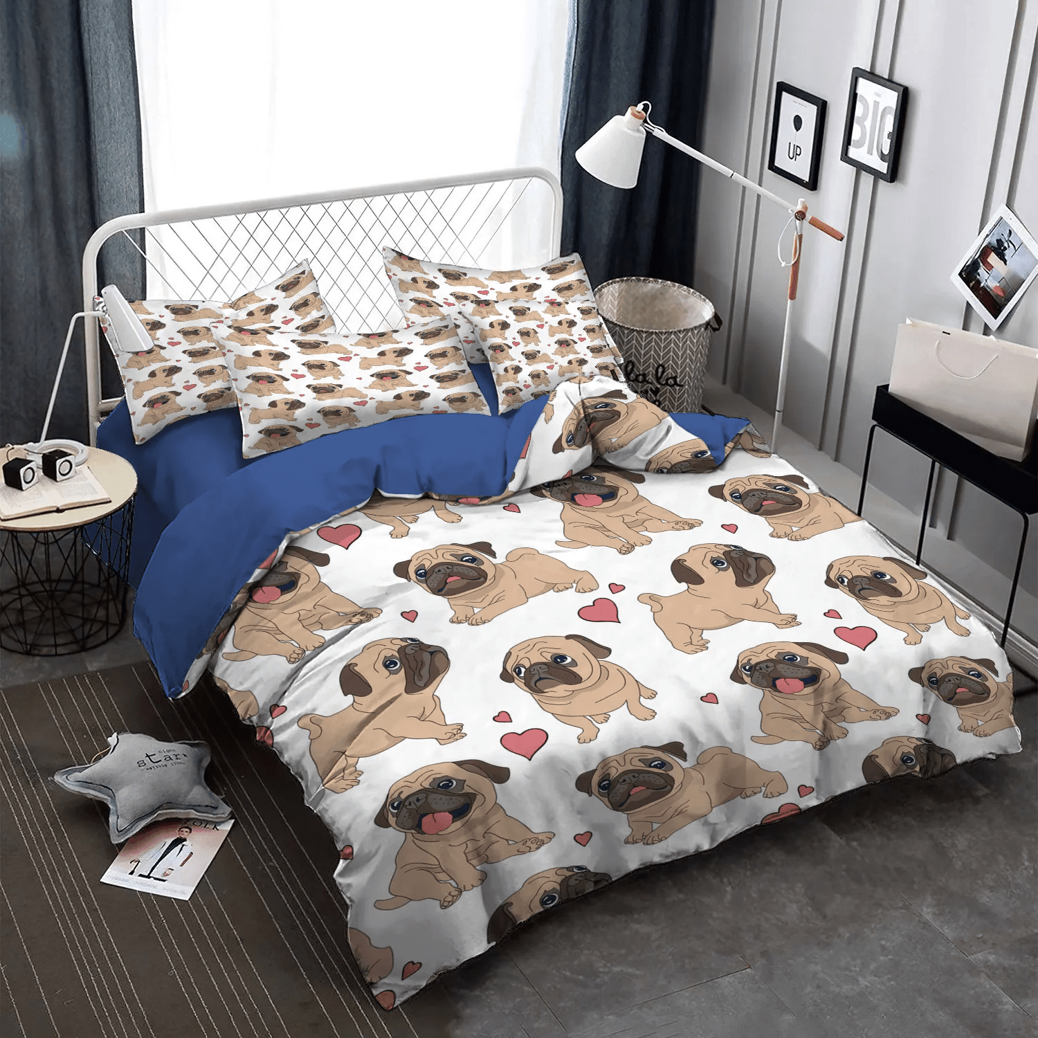 Pug Lover Bedding set, Pug Soft Duvet Cover Set, Funny Pug Dog King Size Bedding Set, Cute Pug Queen Size Bedding Set, Pug Bedding Set, Gifts for Pug Pug Lover Bedding set, Pug Soft Duvet Cover Set, Funny Pug Dog King Size Bedding Set, Cute Pug Queen Size Bedding Set, Pug Bedding Set, Gifts for Pug